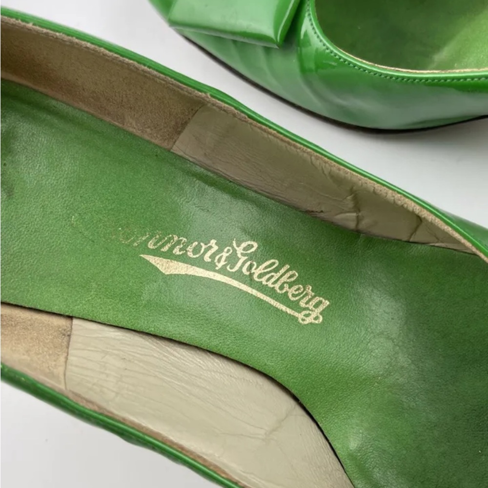 Lime green vintage pump shoes - Picture 5 of 6